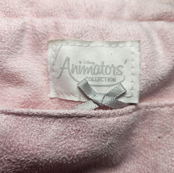 DISNEY Animators Collection Aurora Suede Pink Small Purse Bag with flowers - Picture 7 of 8